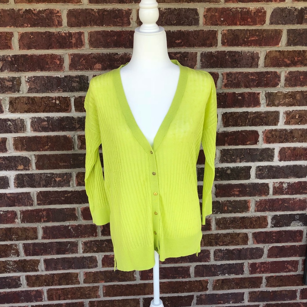 Women’s JCP JCPenney Semi Sheer Linen Blend Cardigan Size Medium